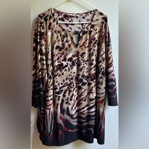 Susan Graver Animal Print Women's Top